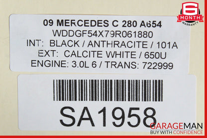 08-14 Mercedes W204 C280 Front Sub Frame Subframe Engine Crossmember Bar OEM