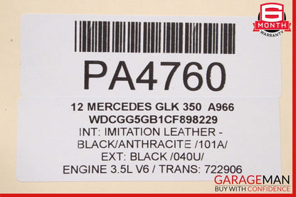 10-12 Mercedes X204 GLK350 Baggage Luggage Roof Rack Rail Crossbar Set of 2