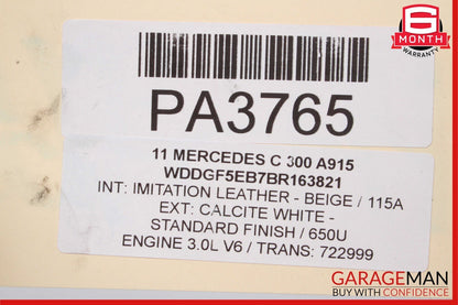 09-11 Mercedes W204 C300 SLK280 RWD 7G Automatic Transmission 722.999 OEM