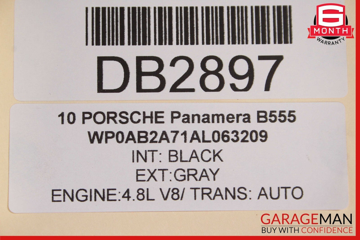 10-16 Porsche Panamera 970 Front Right Passenger Side Exterior Door Shell Frame