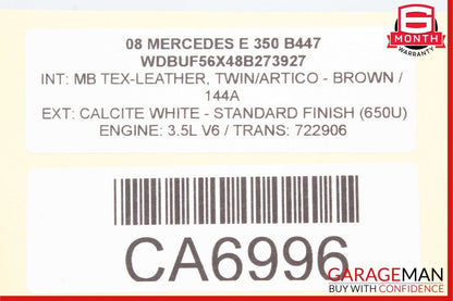 03-09 Mercedes W221 S550 E550 Sedan Fuel Gas Tank Lid Door White
