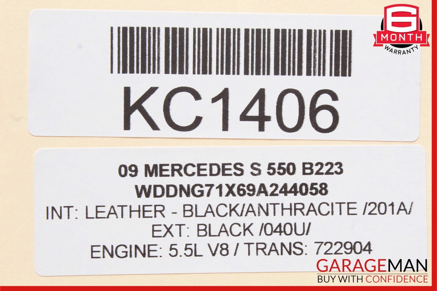 07-13 Mercedes W221 S550 S400 S500 Rear Left or Right Side Door Control Module