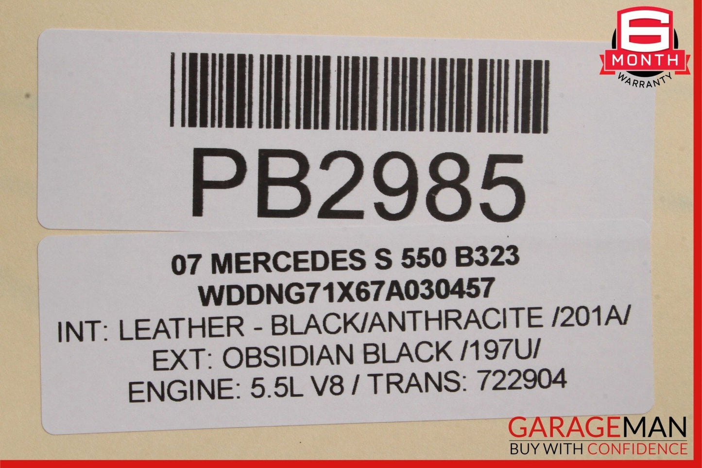 07-09 Mercedes W221 S550 S450 Front Left Interior Door Trim Panel Cover Assembly