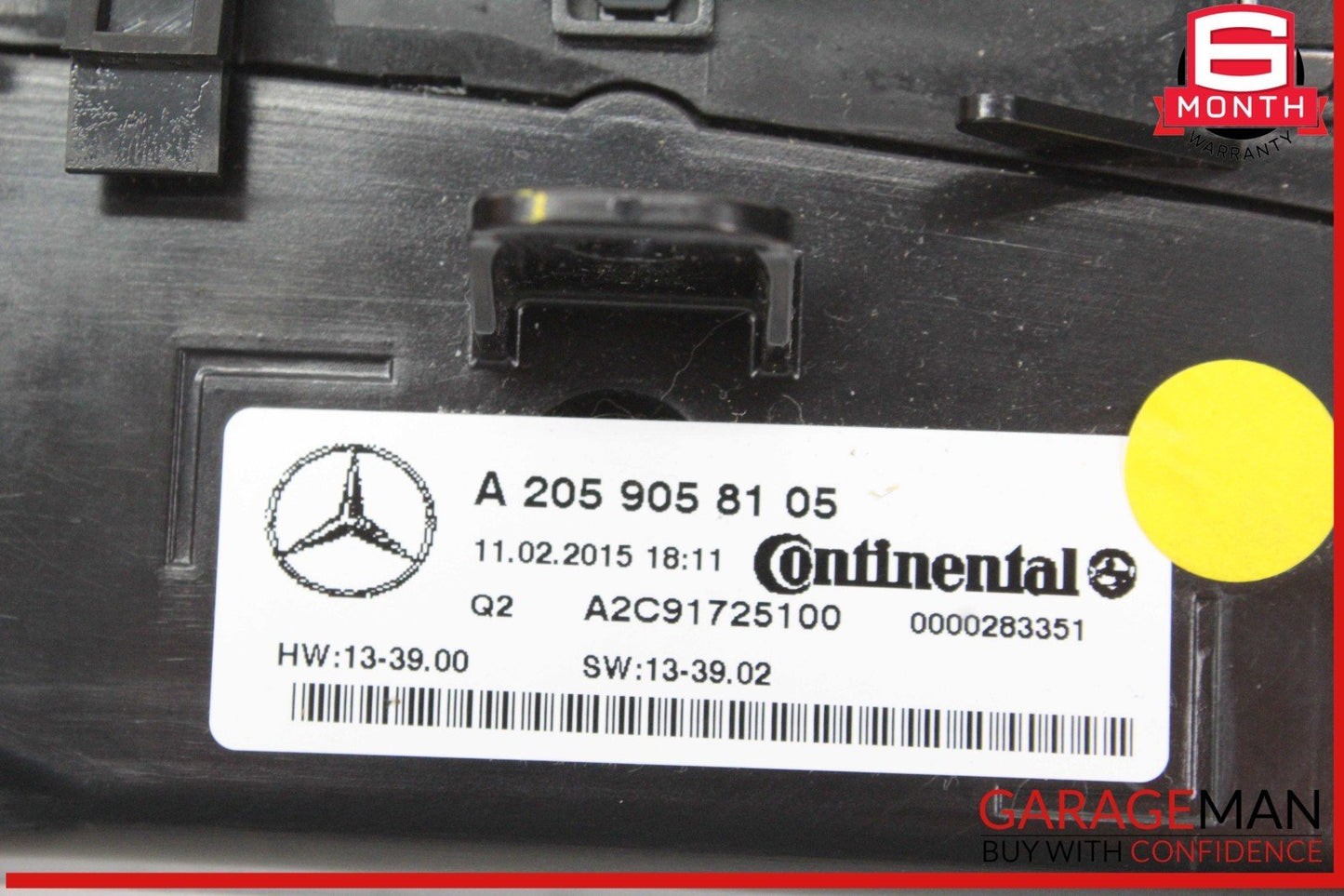 15-20 Mercedes W205 C300 C350e C400 A/C AC Heater Climate Control Switch OEM