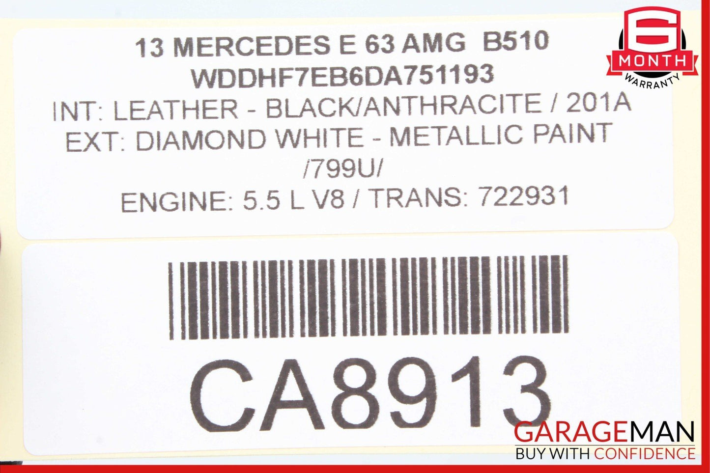 10-13 Mercedes W212 E63 AMG E350 E550 Front Left Driver Exterior Door Handle OEM