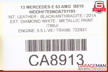 10-13 Mercedes W212 E63 AMG E350 E550 Front Left Driver Exterior Door Handle OEM