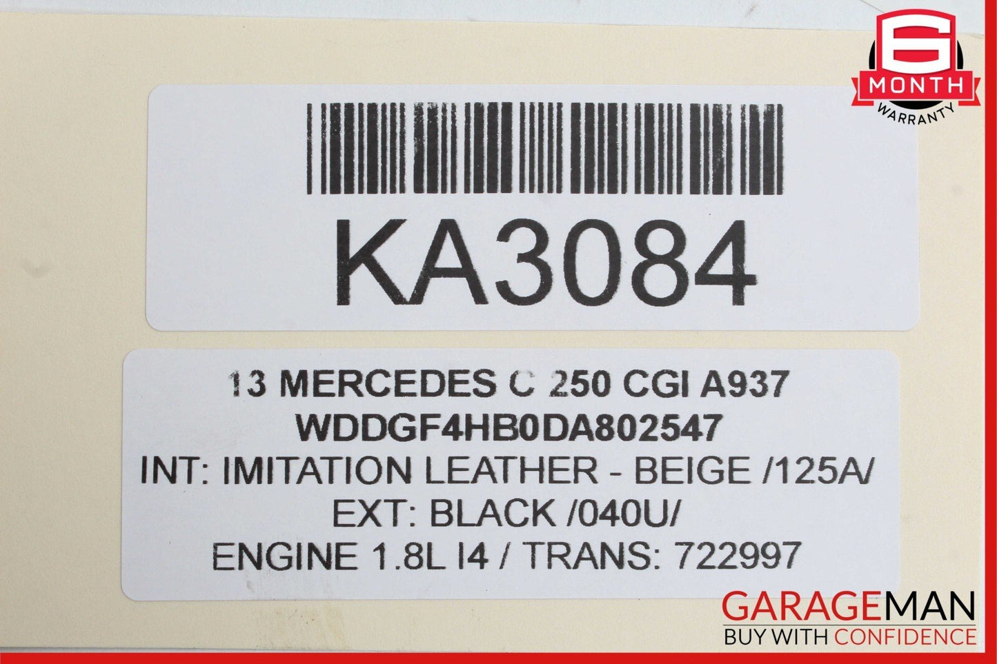 08-14 Mercedes W204 C300 C250 Power Steering Rack & Pinion RWD 2044605900 OEM