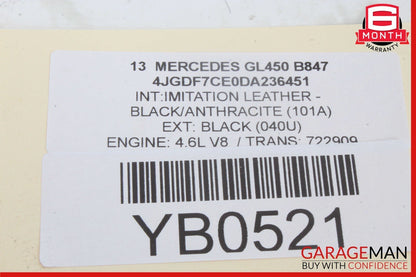 13-16 Mercedes X166 GL450 GL550 GL350 Roof Curtain Air Bag Left Driver Side OEM