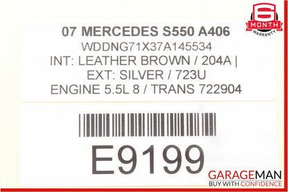 07-13 Mercedes W221 S550 S600 S350 Front Left Driver Under Seat Control Unit OEM