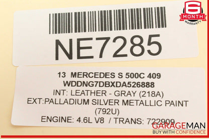07-13 Mercedes W221 S550 Rear Right or Left Side Door Control Module Unit OEM