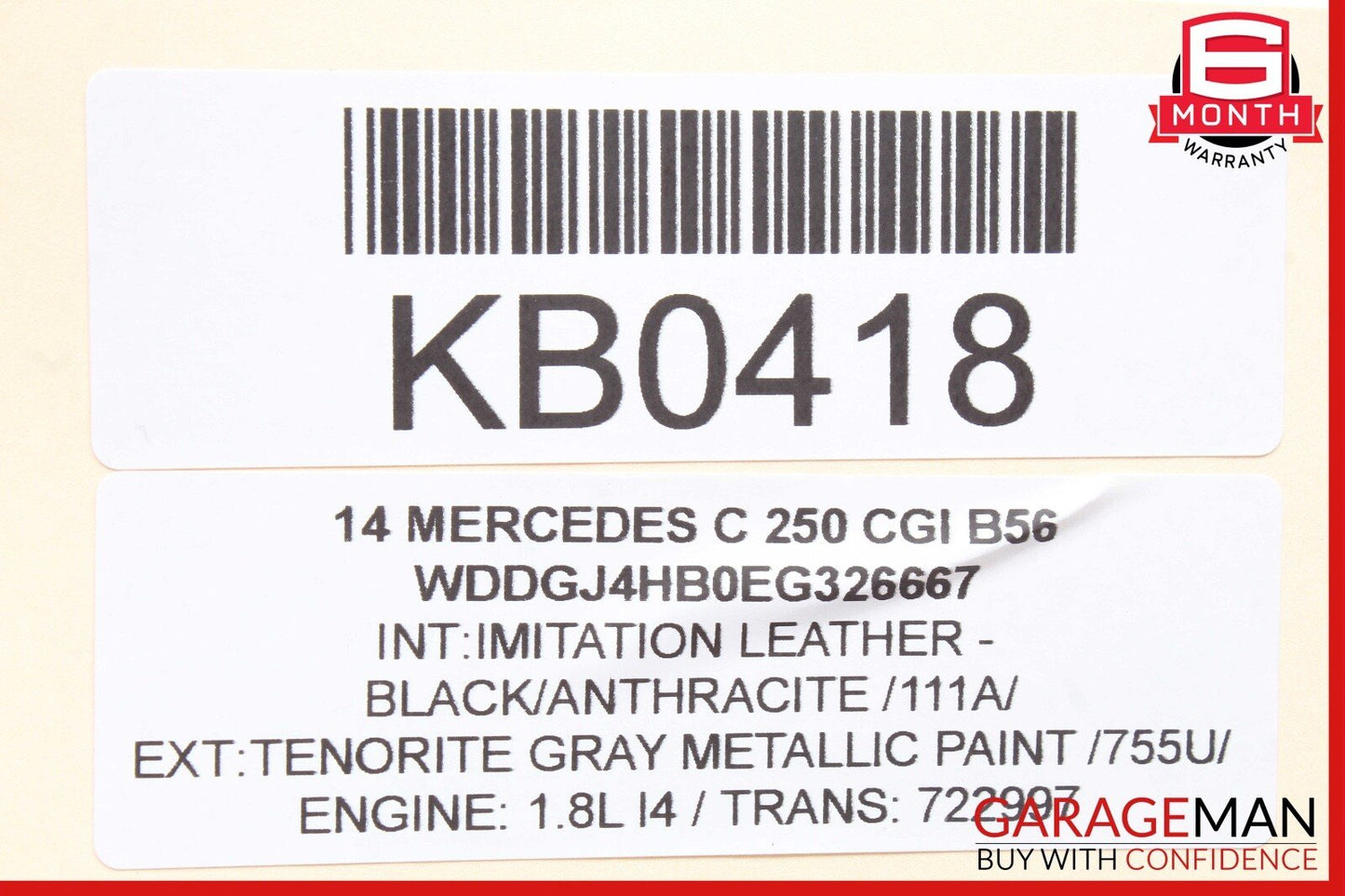 08-14 Mercedes W204 C250 Front Left Side Exterior Door Handle Assembly Gray OEM
