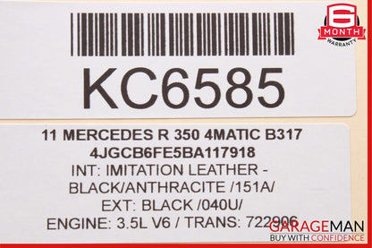 06-13 Mercedes W251 R350 Rear Left 2nd Row Seat Belt Seatbelt Retractor OEM