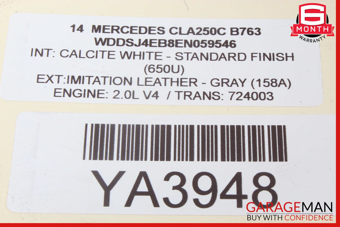 14-18 Mercedes W117 CLA250 AC A/C Air Conditioning Compressor OEM