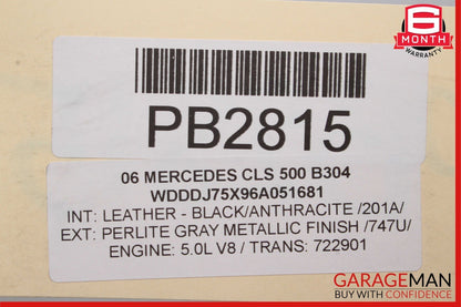 06-11 Mercedes W219 CLS550 Front Radiator Support Bumper Reinforcement Assembly