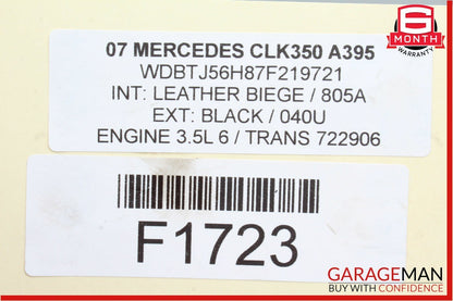 06-09 Mercedes W209 CLK350 Engine Motor Oil Cooler Pump Assembly 2721800501 OEM