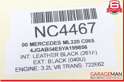 98-00 Mercedes W163 ML320 ML55 AMG CD Changer 6 Disk Player 1638201389 OEM
