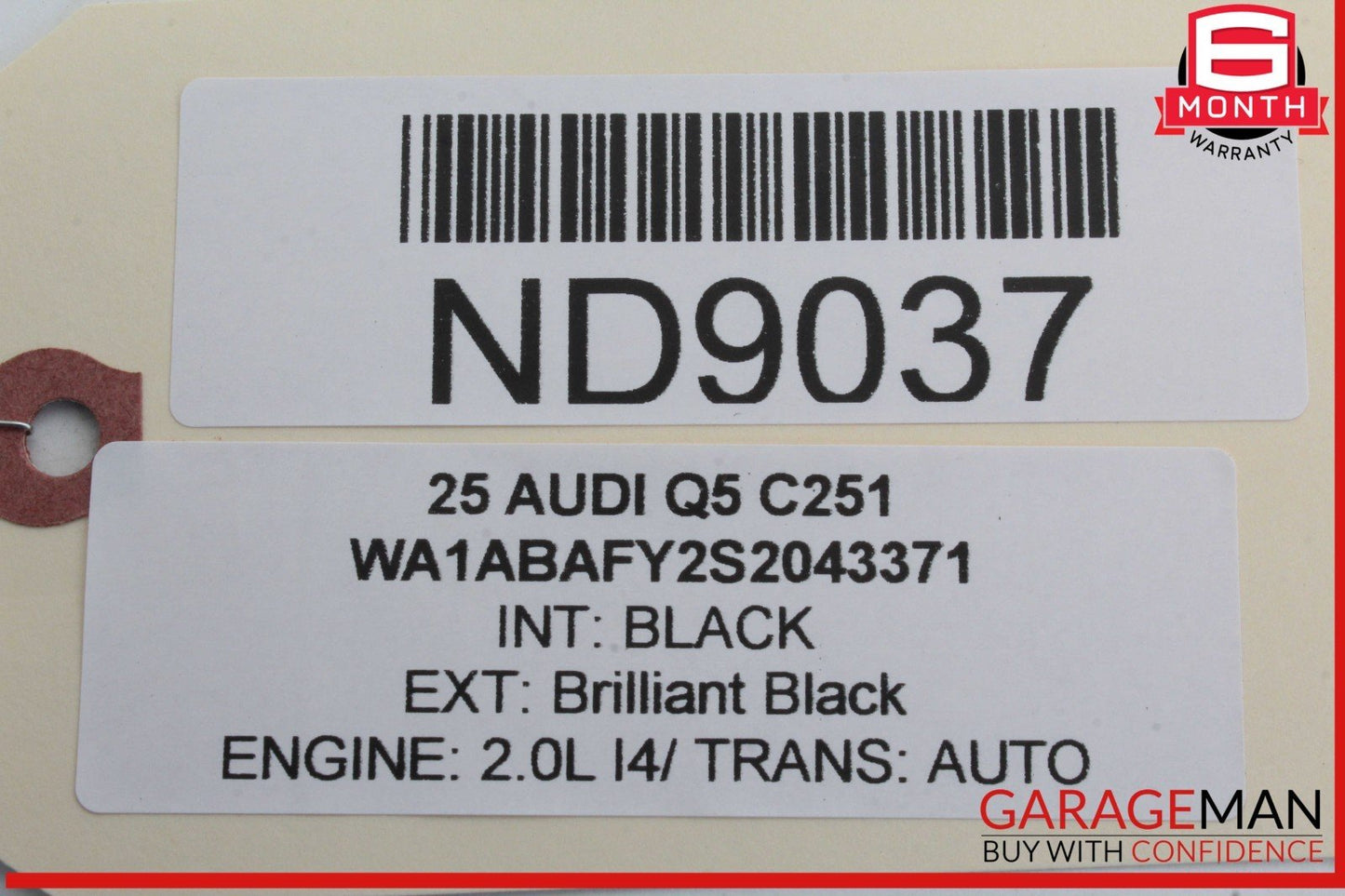 18-25 Audi Q5 Rear Right Passenger Side Window Regulator Motor 80A959811A OEM