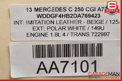 08-15 Mercedes W204 C250 Rear Left Driver Side Door Control Module Q1 OEM