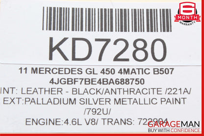 07-12 Mercedes X164 GL450 GL350 Rear Right Roof Rail Rack Cover Cap Chrome OEM