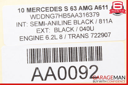 07-13 Mercedes W221 S550 S63 AMG Rear Seat Control Controller Module Unit OEM
