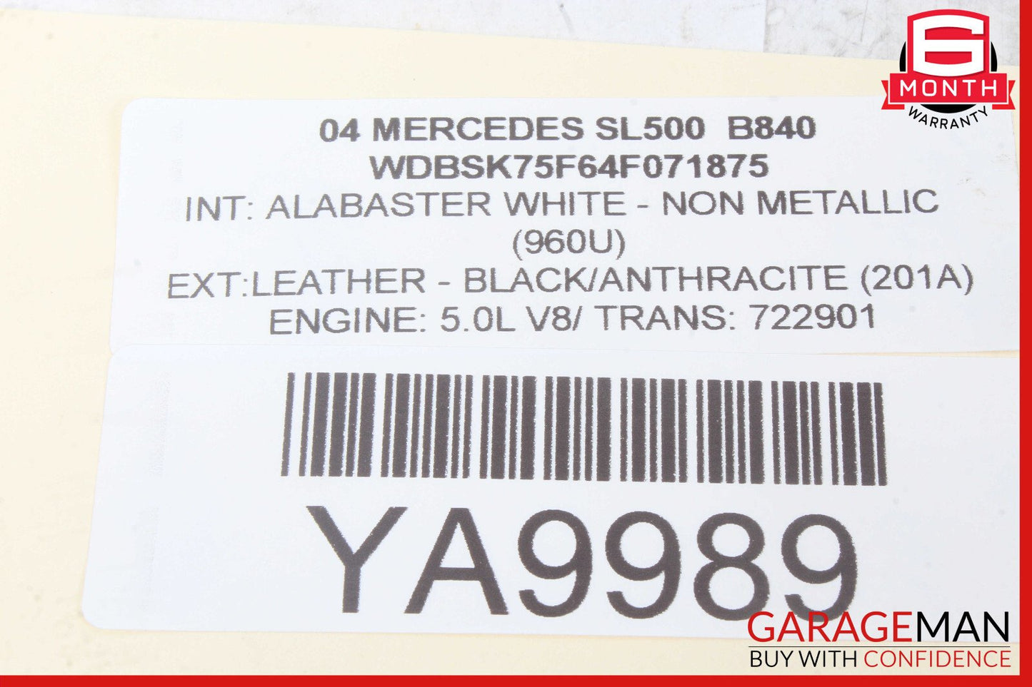 03-12 Mercedes R230 SL500 Front Left SAM Fuse Box Signal Acquisition Assembly