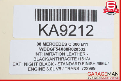 08-14 Mercedes W204 C300 Front Left Driver Side Suspension Upper Control Arm OEM