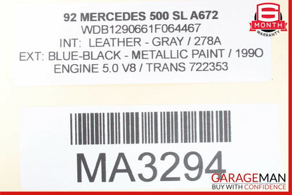 90-02 Mercedes R129 SL600 300SL Left Side Top Hydraulic Valve Block Solenoid OEM