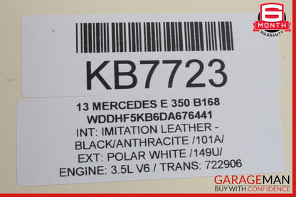 10-13 Mercedes W212 E350 E550 Front / Rear Right Exterior Door Handle Keyless Go