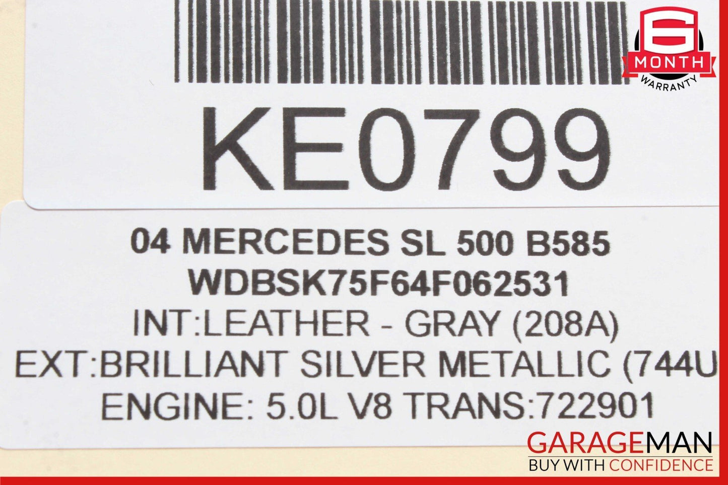 03-08 Mercedes R230 SL500 Rear Right Speaker Luggage Seat Belt Retractor Black