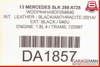 12-14 Mercedes R172 SLK250 Engine Ignition Coil Spark Plug 0001502580 Set OEM