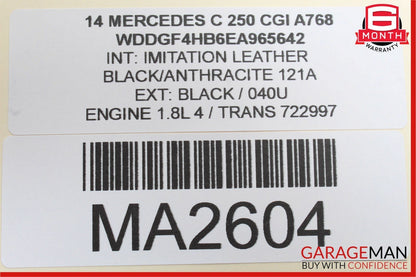 12-14 Mercedes W204 C250 C300 Sedan Rear Right Side Door Lock Latch Actuator OEM