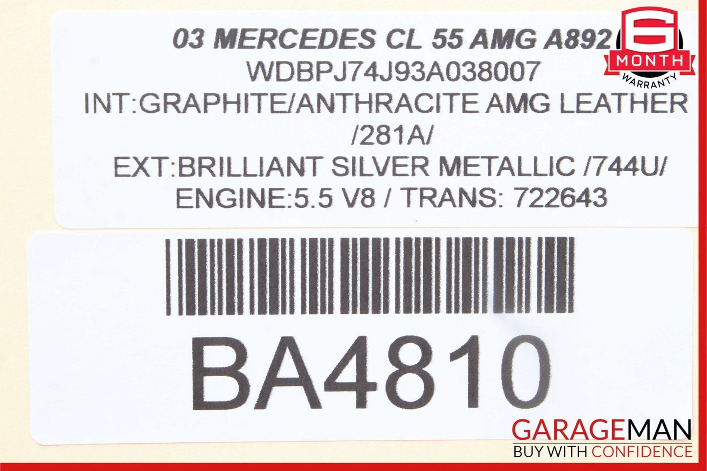 Mercedes CL55 AMG CLK500 SLK280 S430 E320 Anti Theft Alarm Module 2118209126 OEM