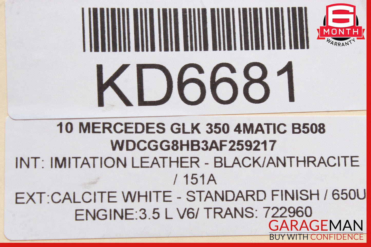 09-15 Mercedes X204 GLK350 Front Right Side Suspension Control Arm OEM
