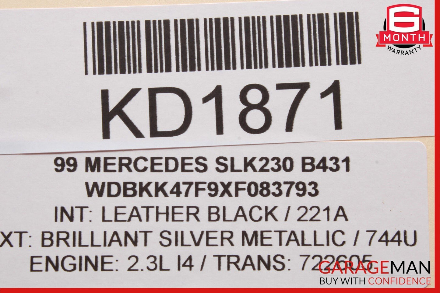 97-04 Mercedes-Benz SLK230 R170 Front Left or Right Door Audio Sound Speaker 1708202802