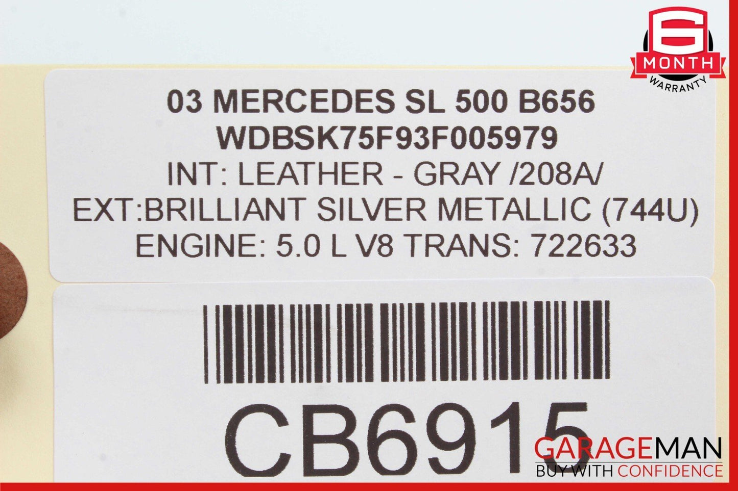 03-12 Mercedes R230 SL500 SL600 SL55 AMG Front Left Lower Control Arm OEM