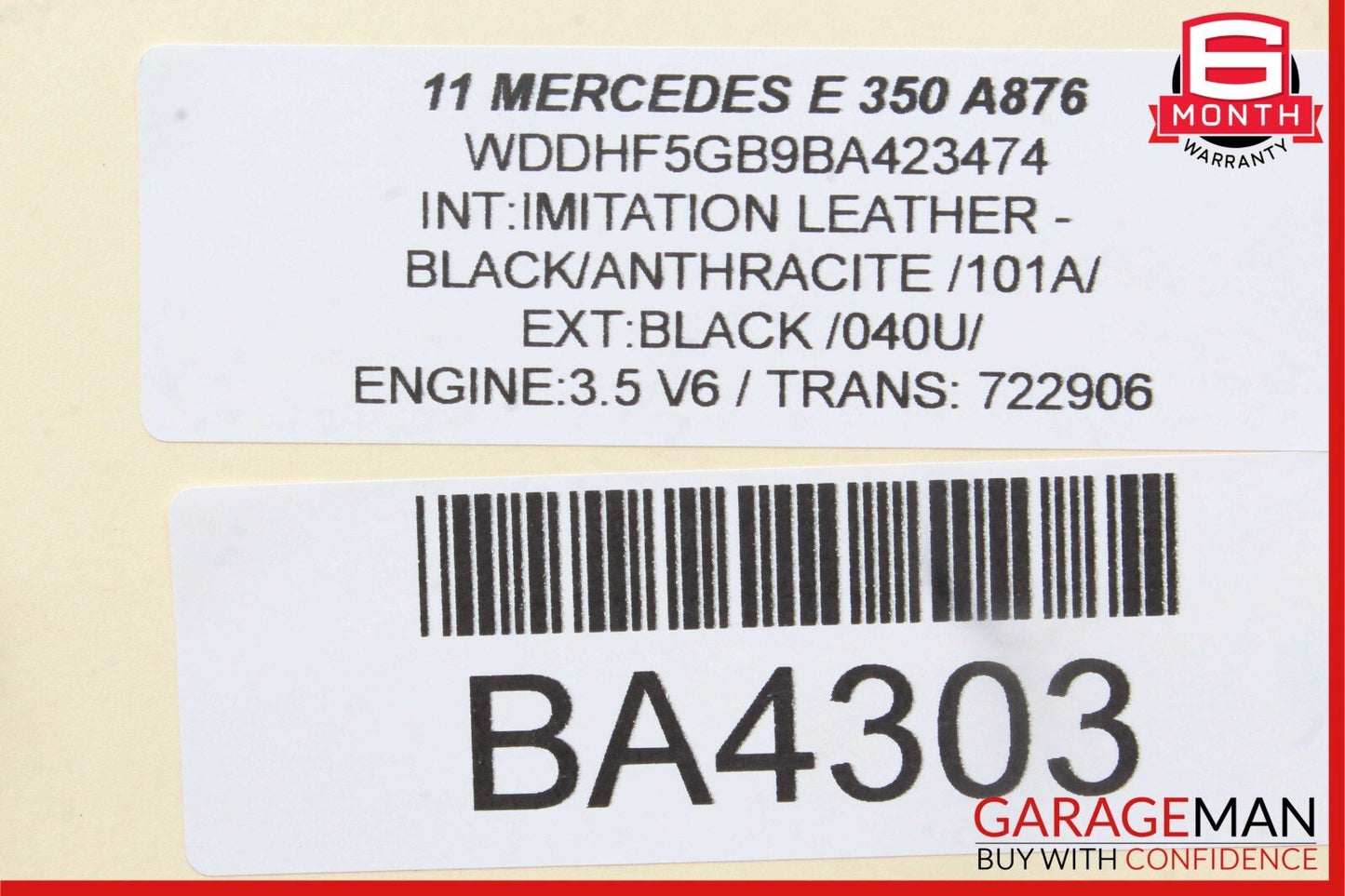 08-18 Mercedes E350 C300 GLK350 CLS550 Rear Right Side Door Control Module Unit