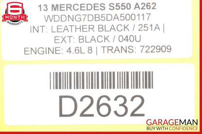 07-13 Mercedes W221 S550 Front Right Under Seat Control Module 2218707493 OEM