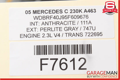 05-07 Mercedes W203 C230 Radio Stereo Audio CD Player Head Unit AM FM MF2531 OEM