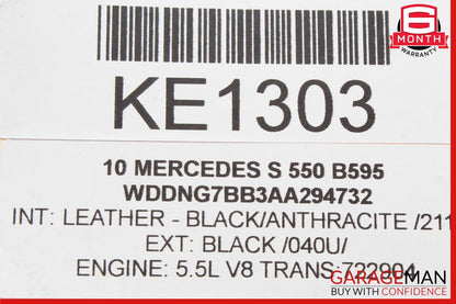 07-13 Mercedes W221 S550 S500 Rear Center Console A/C Air Vent Grille Trim Assy