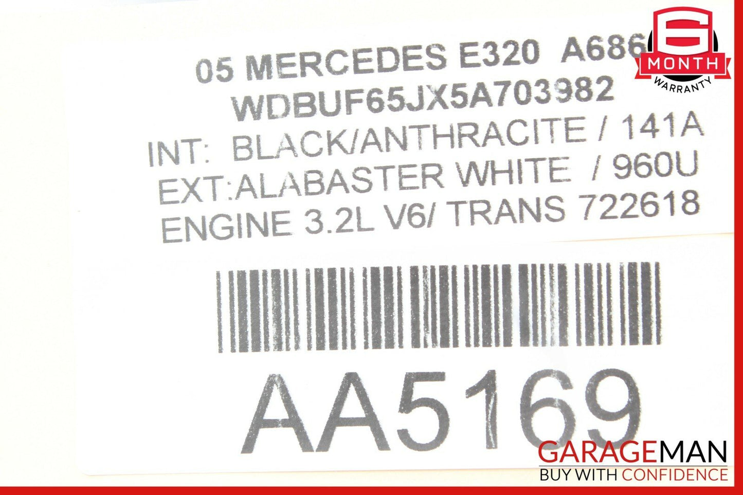 03-11 Mercedes W219 CLS500 E320 E550 Rear Right Passenger Side Upper Control Arm