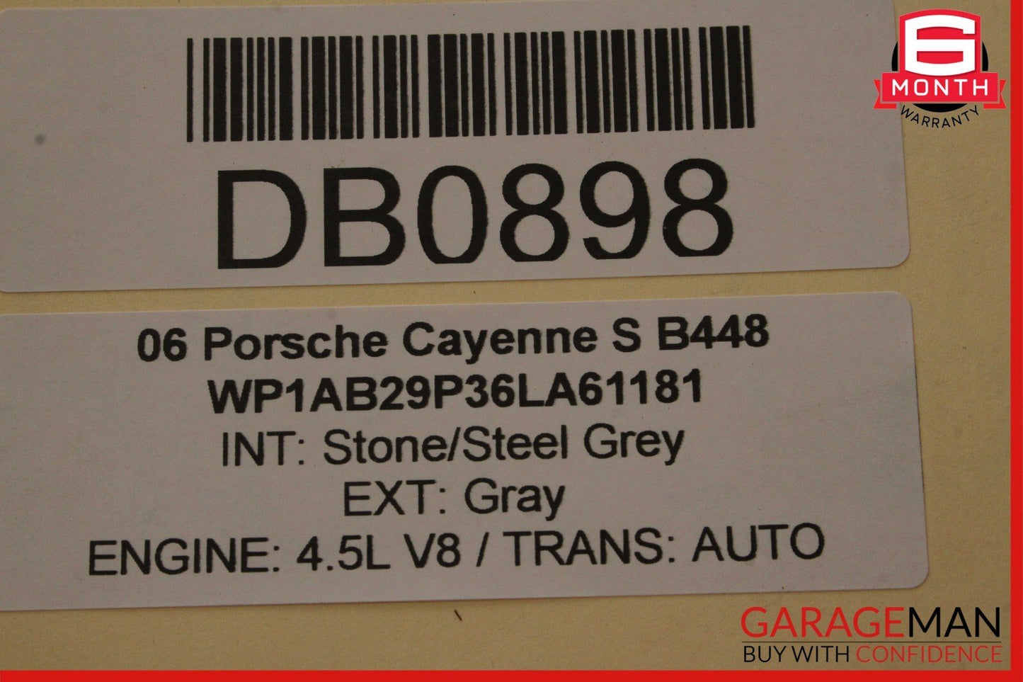 03-10 Porsche Cayenne 955 957 Front Hood Bonnet Lid Panel Cover Gray OEM