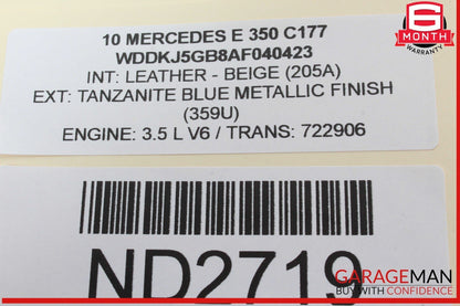 10-17 Mercedes W207 E350 E400 Front Right Side Door Window Regulator Motor Unit