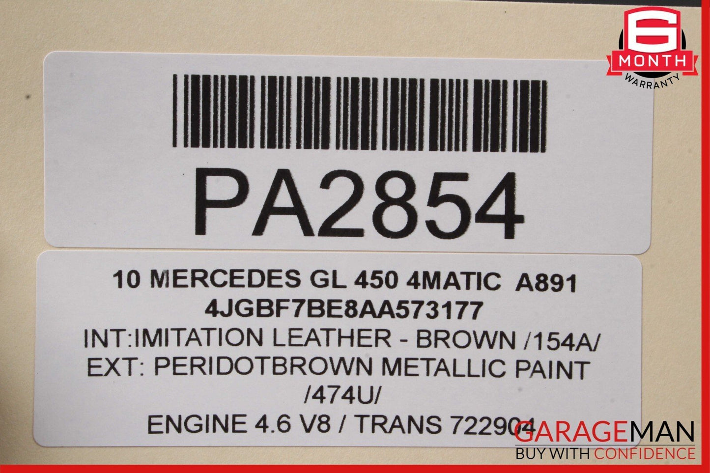 07-12 Mercedes GL450 Left & Right Baggage Roof Luggage Rack Rail Set of 2 Pc