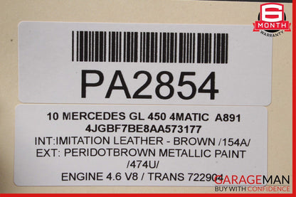 07-12 Mercedes GL450 Left & Right Baggage Roof Luggage Rack Rail Set of 2 Pc