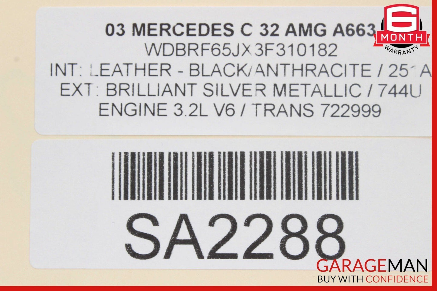 02-04 Mercedes W203 C32 AMG Engine Motor Cooling Radiator OEM