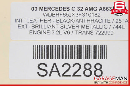 02-04 Mercedes W203 C32 AMG Engine Motor Cooling Radiator OEM