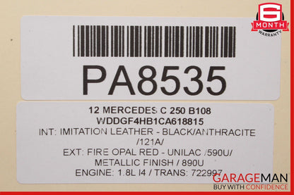 12-15 Mercedes C250 SLK250 7G Tronic Automatic Transmission Assembly 722997 171k