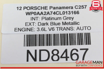 10-16 Porsche Panamera 970 Rear Right Side Door Window Regulator Motor OEM