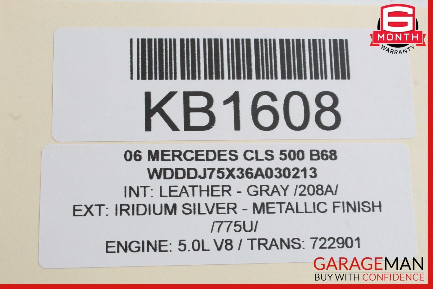 06-11 Mercedes W219 CLS500 Front or Rear Right Exterior Door Handle Keyless Go