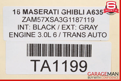 14-17 Maserati Ghibli Rear Left Driver Exhaust Muffler Dual Tip Assembly OEM